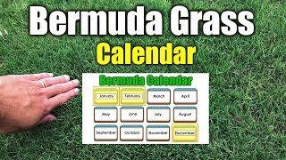 Bermuda Grass Calendar Please See New Calendar in Description [upl. by Nonregla]