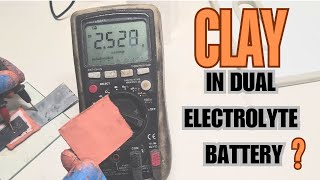 Clay membrane in Dual electrolyte battery [upl. by Solana]