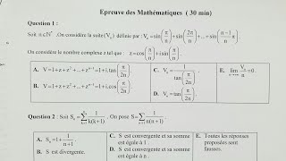 MATH  accès à la faculté de médecine 20162017 questions 1 et 2 [upl. by Vena]