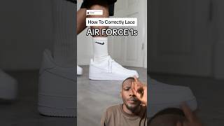 HOW TO CORRECTLY LACE AIR FORCE 1s ✅ [upl. by Arianie]