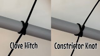 How to tie a clove hitch knot amp a constrictor knot [upl. by Allekim]