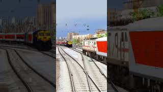 Two trains on same tracks train railroad [upl. by Pacifica453]