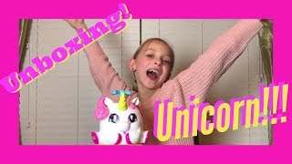 Lilly K Unboxing a UNICORN Unicone Rainbow Swirl Maker [upl. by Burnham]