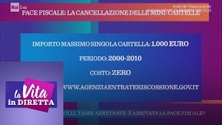 Multe bolli tasse arretrate è arrivata la pace fiscale  La vita in diretta 15012019 [upl. by Marga]