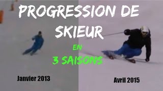 Progression de skieur sur 3 saisons  de skieur MOYEN à TRES BON SKIEUR par le Labo du skieur [upl. by Herminia]