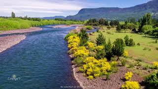 4K Drone River Stock Footage Patagonia Chile Clip 31 [upl. by Len]