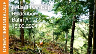 5 Lauf Isar Cup 2024 Riedenberg  Bahn A  Headcam orienteering [upl. by Leirud585]