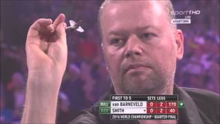 Raymond van Baneveld vs Michael Smith QF WC 2016 [upl. by Ayatnahs419]