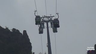 Deutschland Harz Bodetal von Thale mit der Seilbahn zum Hexentanzplatz [upl. by Naarah905]