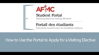 How to Use the Portal to Apply for a Visiting Elective [upl. by Sixel588]