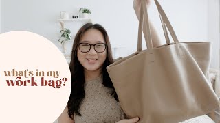 Whats In My Work Bag  Cuyana Easy Tote [upl. by Miles]