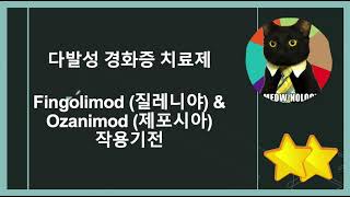 S1P 수용체 Agonist 약물 Fingolimod FTY720 와 Ozanimod 작용기전 [upl. by Samul]