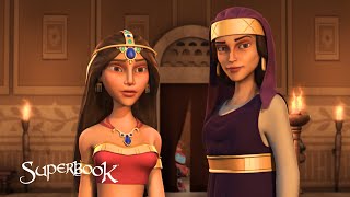 Superbook  John the Baptist Official Clip  Herodias wicked plans against John the Baptist [upl. by Ydnac]