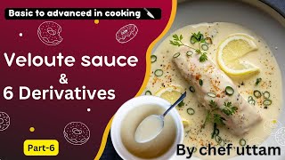 Escoffier veloute sauce 6 derivatives sauce How to make veloute sauce veloute sauce kaise banaye [upl. by Pasco]