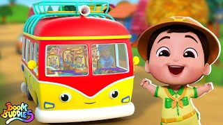 Wheels On the Bus Camp Fun Nursery Rhyme And Kids Song by Boom Buddies [upl. by Akinahc]