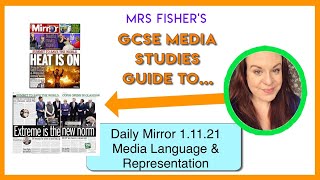 GCSE Media  Daily Mirror 11121  Media Language amp Representation [upl. by Aihsekal]