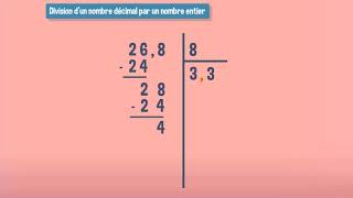 La division dun nombre décimal par un nombre entier  CM2 [upl. by Yks]