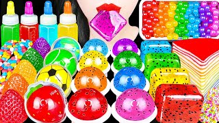 ASMR RAINBOW DESSERT 무지개 팝핑보바 RAINBOW KOHAKUTO POPPING BOBA TANGHULU RAINBOW DRINKS JELLY MUKBANG먹방 [upl. by Nerol]