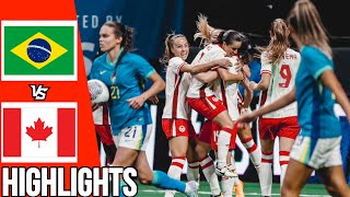 Canada vs Brazil  Highlights amp Penalty Shootout  SheBelieves Cup Semi Final  060424 [upl. by Tades]