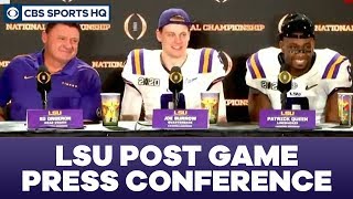 LSU Post Game Press Conference 2020 National Championship  CBS Sports HQ [upl. by Semela]