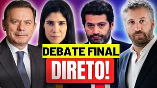 EM DIRETO DEBATE FINAL  ELEIÇÕES LEGISLATIVAS 2024 EM PORTUGAL CHEGA PAN PS PSD BL CDU PCP [upl. by Burnett392]