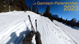 Skifahren in GarmischPartenkirchen 2023  Zugspitze  Lermoos  Bichlbach [upl. by Haisoj845]