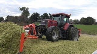 Mais inkuilen bij Kamphuis door loonbedrijf de Hoop  Wierden 2016 [upl. by Lay]