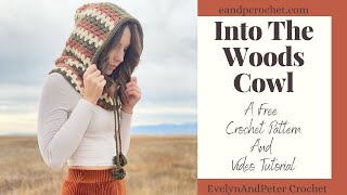 How To Crochet A Granny Stripe Hooded Cowl Into The Woods Cowl [upl. by Gerge]