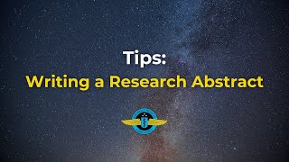 Tips Writing a Research Abstract [upl. by Panta]