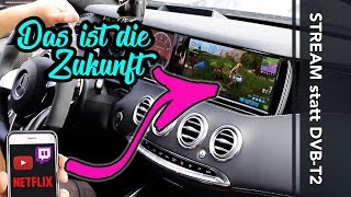 Streaming statt DVBT2  Youtube Twitch und Internet TV im Auto  SCHAWE [upl. by Haorbed]