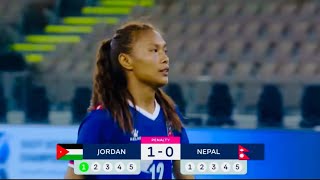 WAFF 2024 Womens Championship  Finals  Jordan vs Nepal penalty shootout jordan5 Nepal4 [upl. by Velma36]