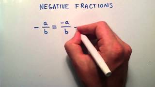 Negative Fractions  Intermediate Algebra  Lesson 5 [upl. by Ratna]