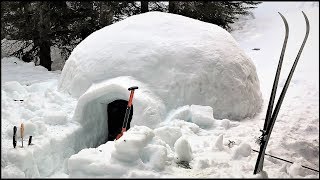 How to build an igloo for overnight snow camping [upl. by Tybalt109]