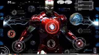 rainmeter skin Iron man 2013 [upl. by Denver]