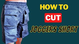 HOW TO CUT JOGGERS ¦ 6 pocket joggers short joggers pant [upl. by Gibe957]