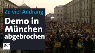 Gegen rechts Demo in München abgebrochen  BR24 [upl. by Georglana]