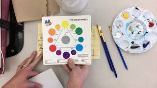 Acrylic painting color wheel with value  primary part 1 [upl. by Dowzall]