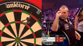 Taylor v Lewis  45  Semi Final  Grand Slam of Darts 2013 [upl. by Anilejna]