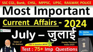 Current AffairsJuly 2024  Important current affairs 2024  Monthly Current Affairs  Akshay sir [upl. by Ennad]