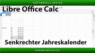 Senkrechter Jahreskalender LibreOffice Calc [upl. by Markland]