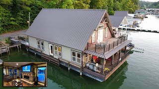 2Story Custom Built 30 x 48 Floating Cabin 3Bed25Bath  2400sqft on Boone Lake TN  SOLD [upl. by Pas]