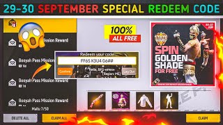 FREE FIRE REDEEM CODE TODAY 29 SEPTEMBER REDEEM CODE FREE FIRE  FF REDEEM CODE TODAY 29 SEPTEMBER [upl. by Faux]