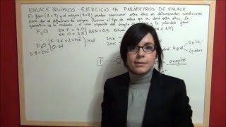 QUIMICA Enlace Ejercicio 16 Parámetros de enlace difluoruro de oxígeno [upl. by Teiluj]