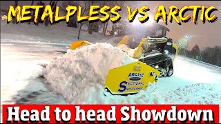 Metalpless VS Arctic Head to head snowplowing SHOWDOWN 4 k video [upl. by Bonine]