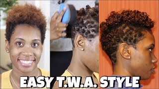 TWA HAIRSTYLE FOR 4C HAIR SHORT NATURAL HAIR  Tips On Going Natural  kandidkinks [upl. by Irisa43]