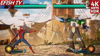 SpiderMan amp Thor vs Sigma amp Jedah Hardest AI  Marvel vs Capcom Infinite  4K 60FPS HDR [upl. by Annaili534]