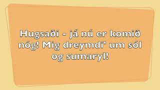 Það var komið sumar  Fríða Hansen með texta [upl. by Levine]