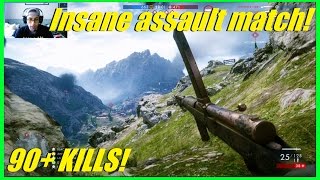 Absolutely insane assault match  90 KILLS on Monte Grappa  Big killstreak  Battlefield 1 [upl. by Blaze536]