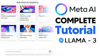 How To Use META AI Complete Tutorial Beginner Tutorial LLAMA 3 Tutorial [upl. by Stanley581]