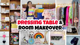 Dressing Table amp Room Makeover🎀🤩 HUGE MAKEOVER😱 Room Tour✨️💕  Riyas Amazing World [upl. by Daloris769]